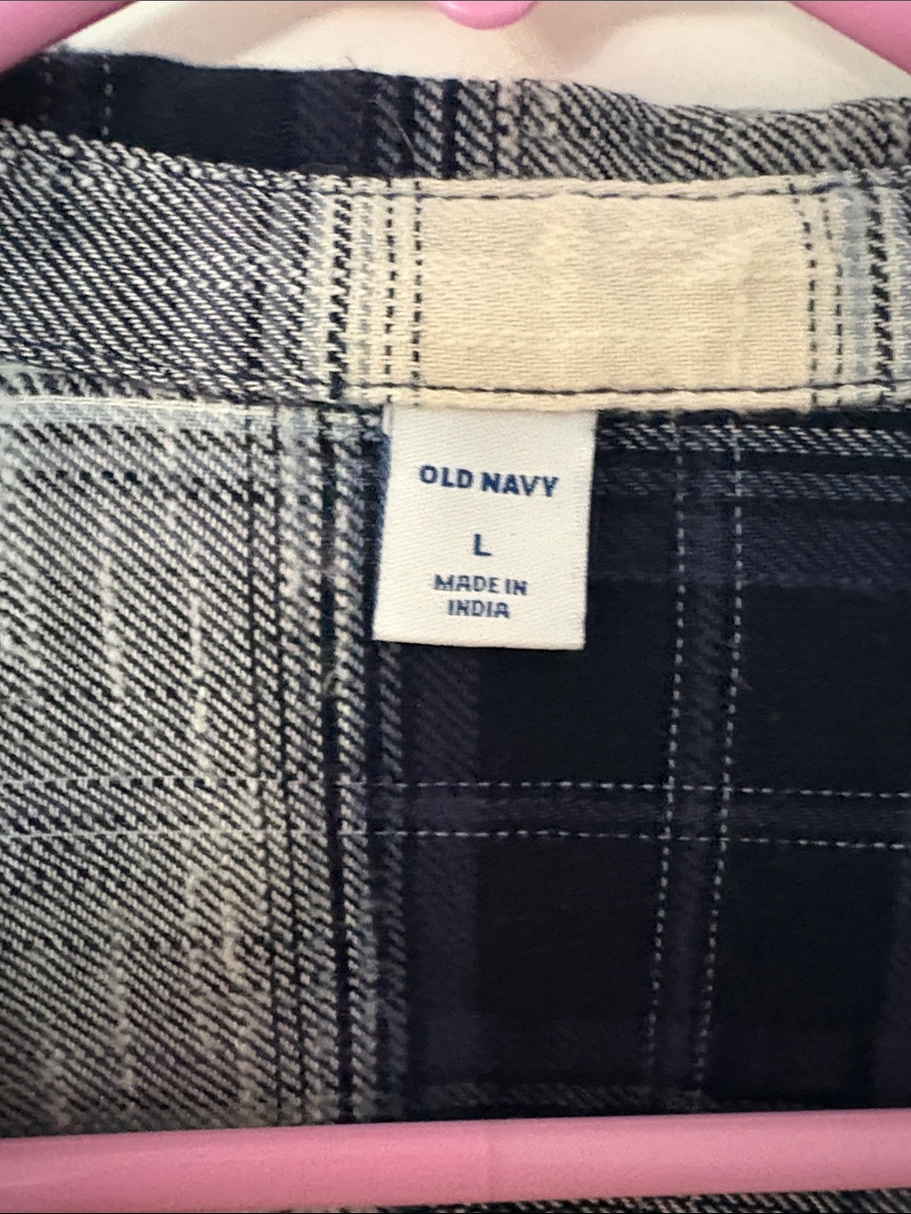 Old Navy Black and White Plaid Midi Shirt Dress - Picture 3 of 4